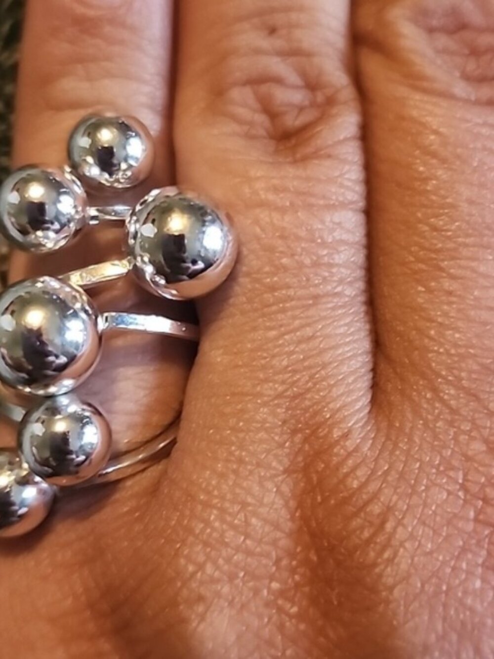 Sliver statement ring